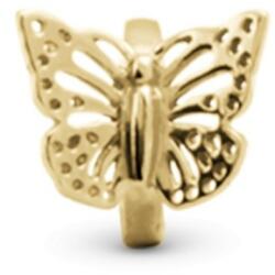 Christina charm: arany pillangó - 6mm (650-G18)