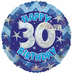 Conver 30. Évszámos lufi, hologramos kék fólia, happy b
