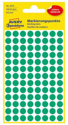 AVERY Etikett AVERY 3012 jelölőpont 8mm zöld 416 db/csomag (3012) - papir-bolt