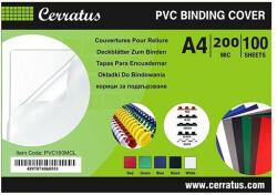 CERRATUS Előlap CERRATUS A/4 200 micron átlátszó piros - papir-bolt