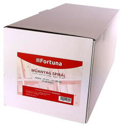 FORTUNA Iratspirál műanyag FORTUNA 22mm 151-180 lap fekete 50/dob - papir-bolt