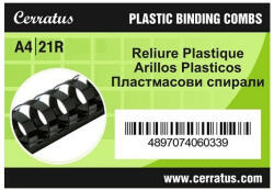 CERRATUS Iratspirál műanyag CERRATUS 45mm fekete - papir-bolt