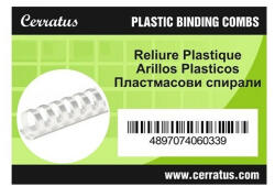 CERRATUS Iratspirál műanyag CERRATUS 45mm fehér - papir-bolt