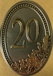  Fém-Arany évszámos címke 20