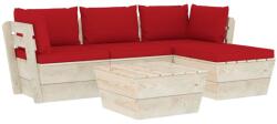 vidaXL Set mobilier din paleți cu perne, 5 piese, lemn molid 3063474
