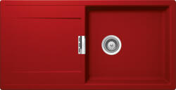 SCHOCK Schock Mono D-100L konyhai mosogatótálca Cristadur Rouge 1000 x 510 mm, gránit kompozit, megfordítható, hagyományos beépítés, piros (MOND100LROSU)