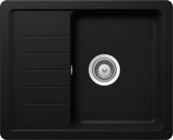 SCHOCK Schock Toledo D-100XS konyhai mosogatótálca Cristadur Puro 620 x 500 mm, gránit, megfordítható, hagyományos beépítés, intenzív fekete (TOLD100XSPURO)