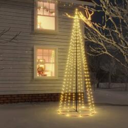 vidaXL Brad de Crăciun conic, 732 LED-uri, alb cald, 160x500 cm (343494) - vidaxl