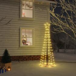vidaXL Brad de Crăciun conic, 108 LED-uri, alb cald, 70x180 cm (343486) - vidaxl