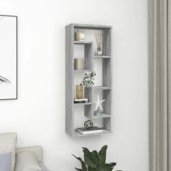 vidaXL Raft de perete, sonoma gri, 36x16x90 cm, lemn compozit (815847) Raft
