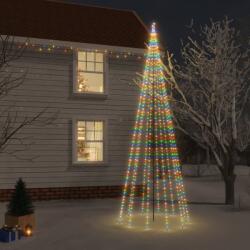 vidaXL Brad de Crăciun cu țăruș, 732 LED-uri, multicolor, 500 cm (343560)
