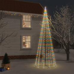 vidaXL Brad de Crăciun conic, 732 LED-uri, multicolor, 160x500 cm (343497) - vidaxl