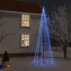 vidaXL Brad de Crăciun conic, 732 LED-uri, albastru, 160x500 cm (343496)