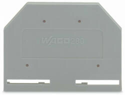 WAGO 280-301 Vég- és válaszlap, 2.5 mm vastag, szürke (280-301)