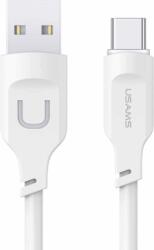 USAMS SJ568 USB-A apa - USB-C apa 2.0 Töltő kábel - Fehér (1.5m) (SJ568USB02)