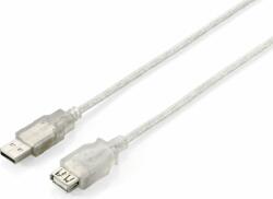 Equip USB 2.0 Hosszabbító kábel 1.8m - Ezüst (128750)
