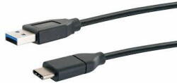 SCHWAIGER USB-Kabel 3.1 St. C->3.0 TypA 1, 00m schwarz (CK3141533)