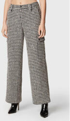 ROTATE Pantaloni din material Sparkly Houndstooth RT1901 Alb Relaxed Fit