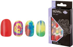 Royal Set 24 Unghii False ROYAL Glue-On Nail Tips, Tie Die, Adeziv Inclus 2 g