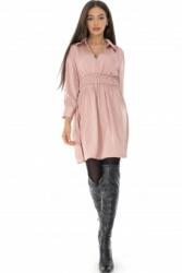 RohBoutique Rochia scurta cu matase Roh DR4467 Roz cu talie elastica