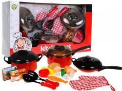 Inlea4Fun Set de gătit pentru copii, cu ustensile, oale, multe accesorii, Kitchen Set Inlea4Fun (RA-ZDZ.NF5810-10)