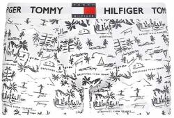 Tommy Hilfiger Boxeri sport bărbați "Tommy Hilfiger Trunk Print 1P - greetings white