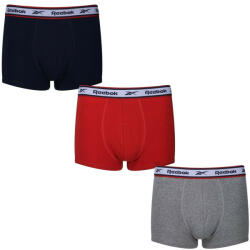 Reebok Boxeri sport bărbați "Reebok Mens Trunk YOSEF 3P - navy/red/grey marl