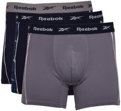 Reebok Boxeri sport bărbați "Reebok Med Sports Trunk Jagger 3P - slate grey/vector navy/print