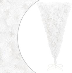 vidaXL Brad de Crăciun artificial inversat, cu suport, alb, 210 cm (344668)