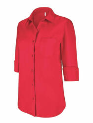 Kariban Női blúz Kariban KA558 Ladies' 3/4 Sleeved Shirt -L, Classic Red