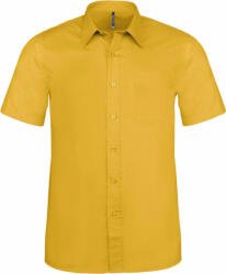 Kariban Férfi ing Kariban KA551 Ace - Short-Sleeved Shirt -M, Yellow