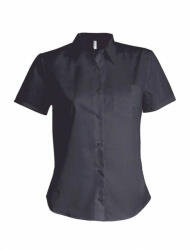 Kariban Női blúz Kariban KA544 Ladies' Short-Sleeved Cotton poplin Shirt -2XL, Zinc