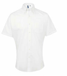 Premier Férfi ing Premier PR236 Men’S Short Sleeve Signature Oxford Shirt -L/XL, White