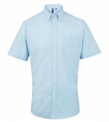 Premier Férfi ing Premier PR236 Men’S Short Sleeve Signature Oxford Shirt -L/XL, Light Blue
