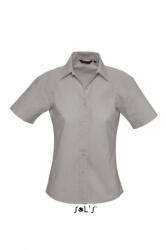 SOL'S Női blúz SOL'S SO16030 Sol'S Elite - Short Sleeve Oxford Women'S Shirt -XS, Silver