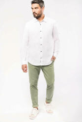 Kariban Férfi ing Kariban KA588 Men'S Long Sleeve Linen And Cotton Shirt -M, Navy