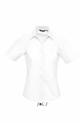 SOL'S Női blúz SOL'S SO16030 Sol'S Elite - Short Sleeve Oxford Women'S Shirt -S, White