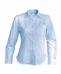 Kariban Női blúz Kariban KA542 Ladies' Long-Sleeved Cotton poplin Shirt -L, Bright Sky