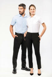 Kariban Férfi ing Kariban KA543 Men'S Short-Sleeved Cotton poplin Shirt -L, Classic Red