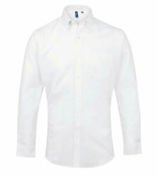 Premier Férfi ing Premier PR234 Men’S Long Sleeve Signature Oxford Shirt -L, White