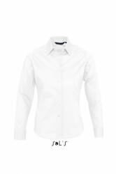 SOL'S Női blúz SOL'S SO17015 Sol'S Eden - Long Sleeve Stretch Women'S Shirt -S, White