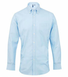 Premier Férfi ing Premier PR234 Men’S Long Sleeve Signature Oxford Shirt -M, Light Blue