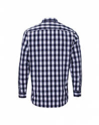 Premier Férfi ing Premier PR250 Mulligan' Check - Men'S Long Sleeve Cotton Shirt -M, White/Navy