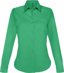 Kariban Női blúz Kariban KA549 Jessica > Ladies' Long-Sleeved Shirt -2XL, Kelly Green