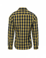 Premier Női blúz Premier PR350 Mulligan' Check - Women'S Long Sleeve Cotton Shirt -2XL, Camel/Navy