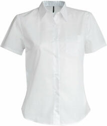 Kariban Női blúz Kariban KA548 Judith > Ladies' Short-Sleeved Shirt -XS, White