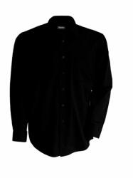 Kariban Férfi ing Kariban KA541 Men'S Long-Sleeved Cotton poplin Shirt -S, Black