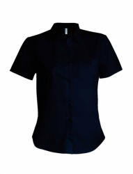 Kariban Női blúz Kariban KA544 Ladies' Short-Sleeved Cotton poplin Shirt -2XL, Navy