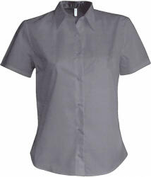 Kariban Női blúz Kariban KA536 Ladies' Short-Sleeved Oxford Shirt -4XL, Oxford Silver
