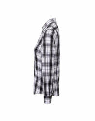 Premier Női blúz Premier PR354 Ginmill' Check - Women'S Long Sleeve Cotton Shirt -2XL, Black/White